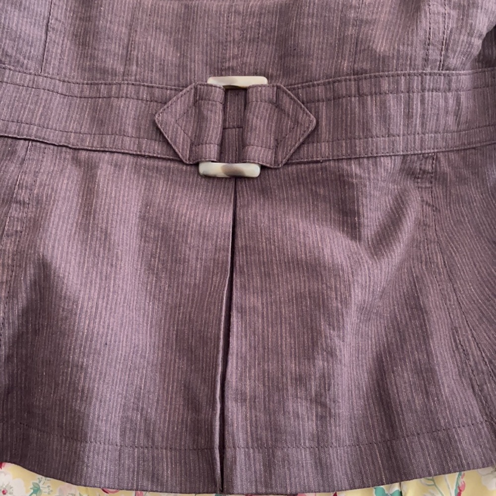 Banana Republic Linen Cotton Brown Pinstriped Blazer - Picture 8 of 9